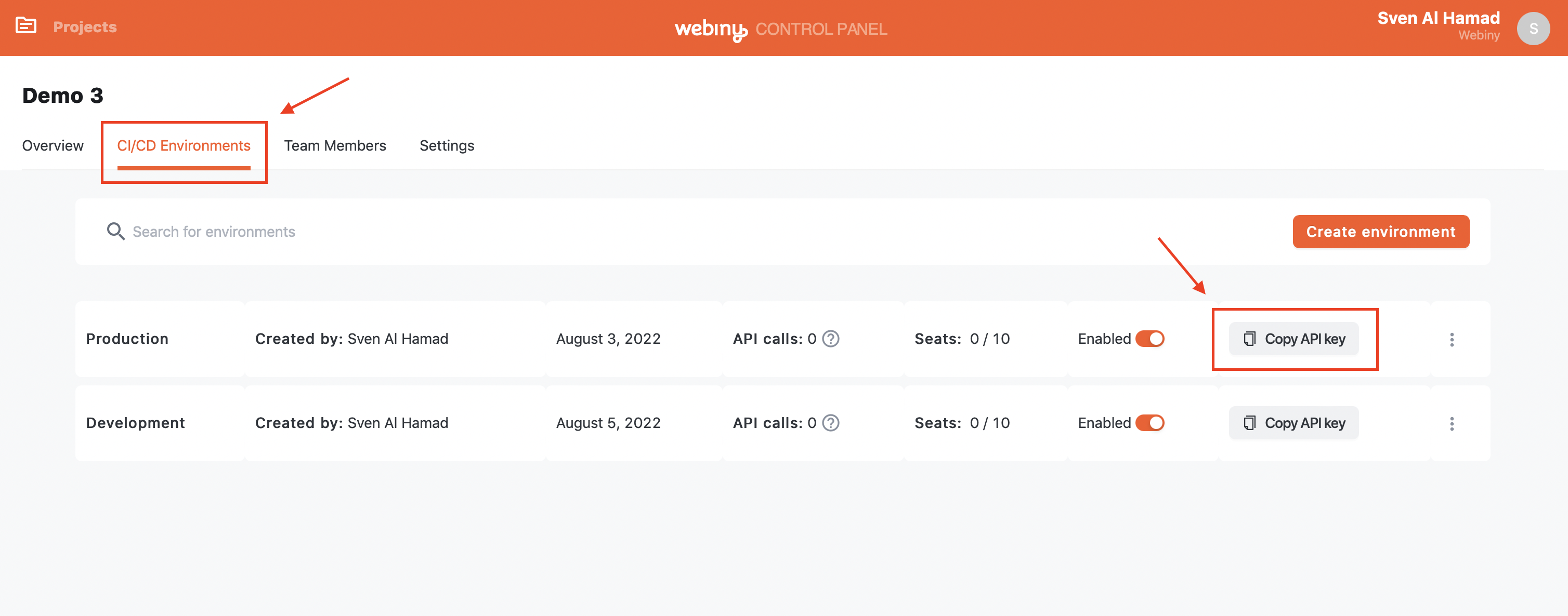 WCP - Link project inside a CI/CD environment - Step 1